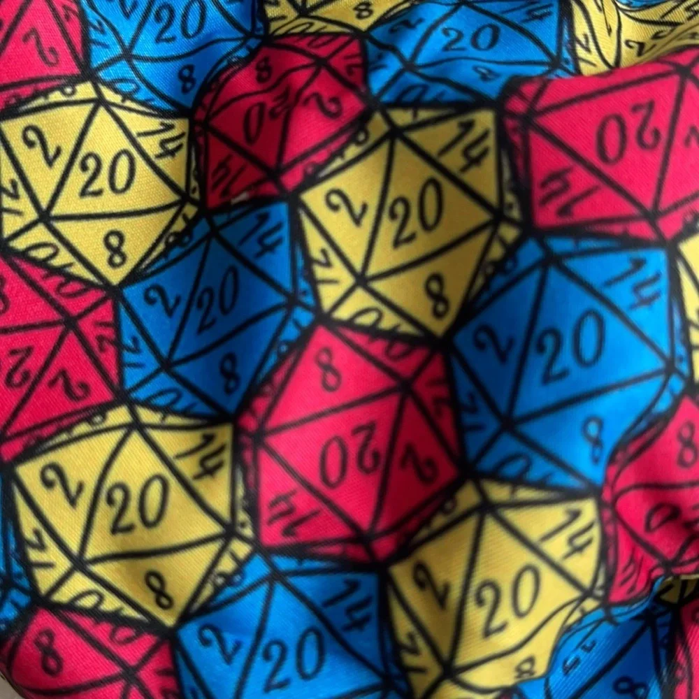 2/$10 New D20 dice face mask